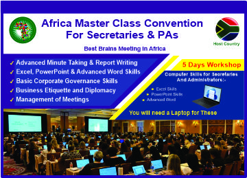 Africa MasterClass Convention For Secretaries & PAs Online Training